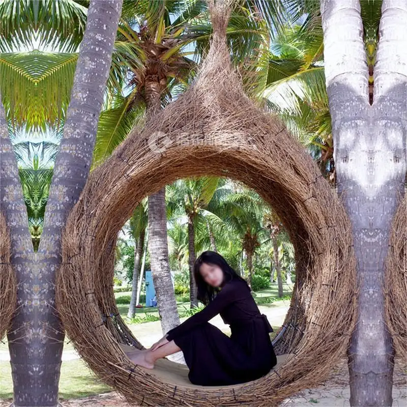 

Outdoor landscape props, floor-to-ceiling seats, Bali rattan swings