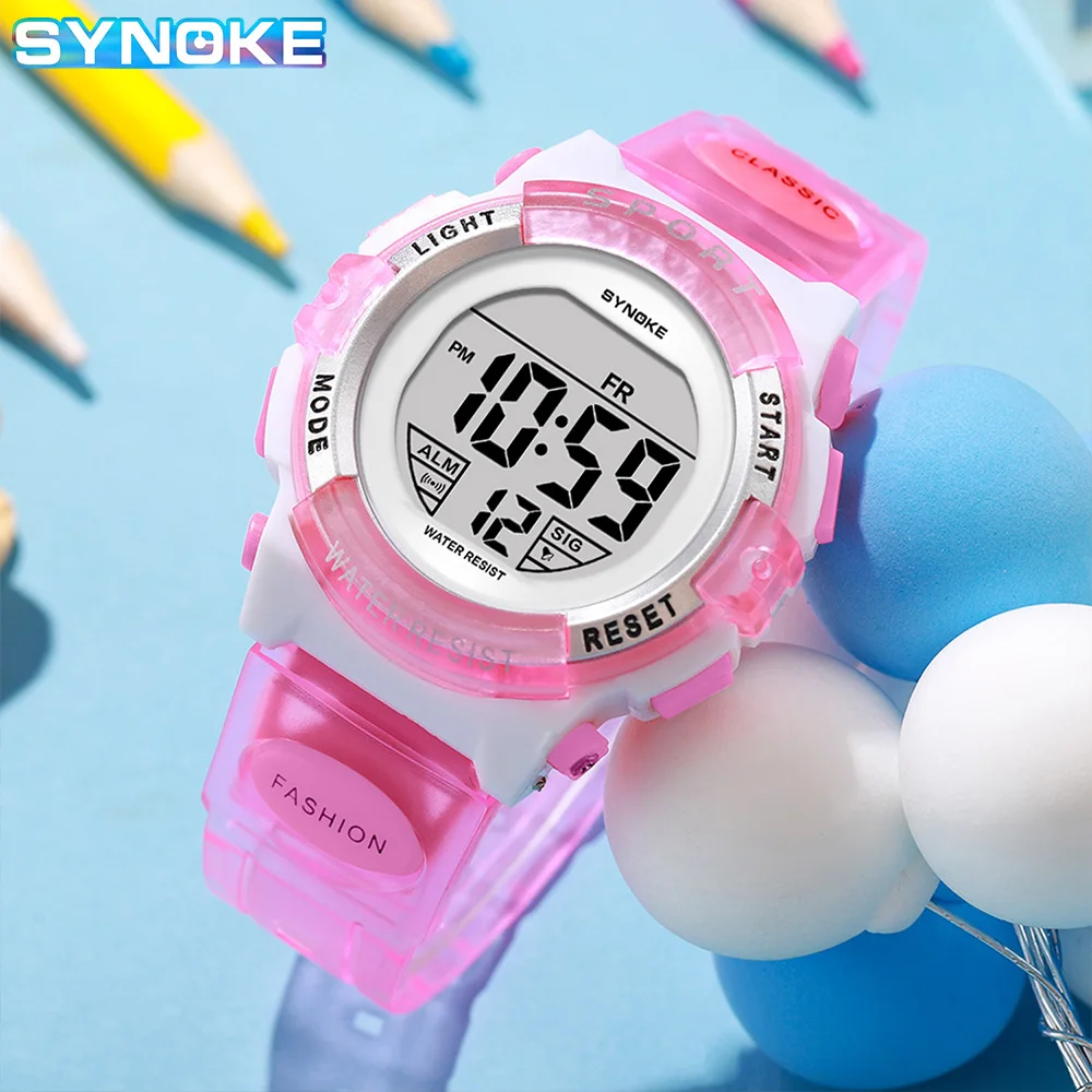 Crianças Watch Sport Kids Rubber Strap Waterproof LED Digital Watch para Kid Estudante Menina Menino Relógio De Pulso