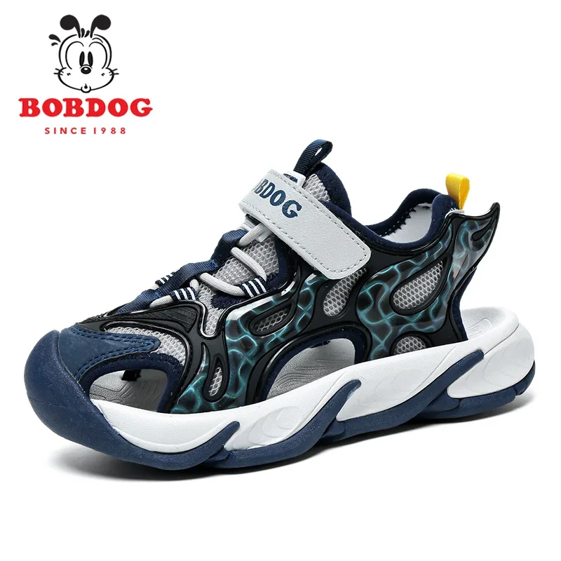 

Kids Sandals for Boys Summer Beach Shoes Cut-out Rubber Sole Soft Outdoor Size 28-38# XTK289