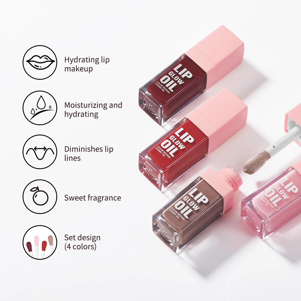 Brillo de labios para mujer, paquete de brillo de labios, tinte de gelatina para labios, maquillaje Original, bálsamo labial, lápiz labial permanente hidratante de larga duración