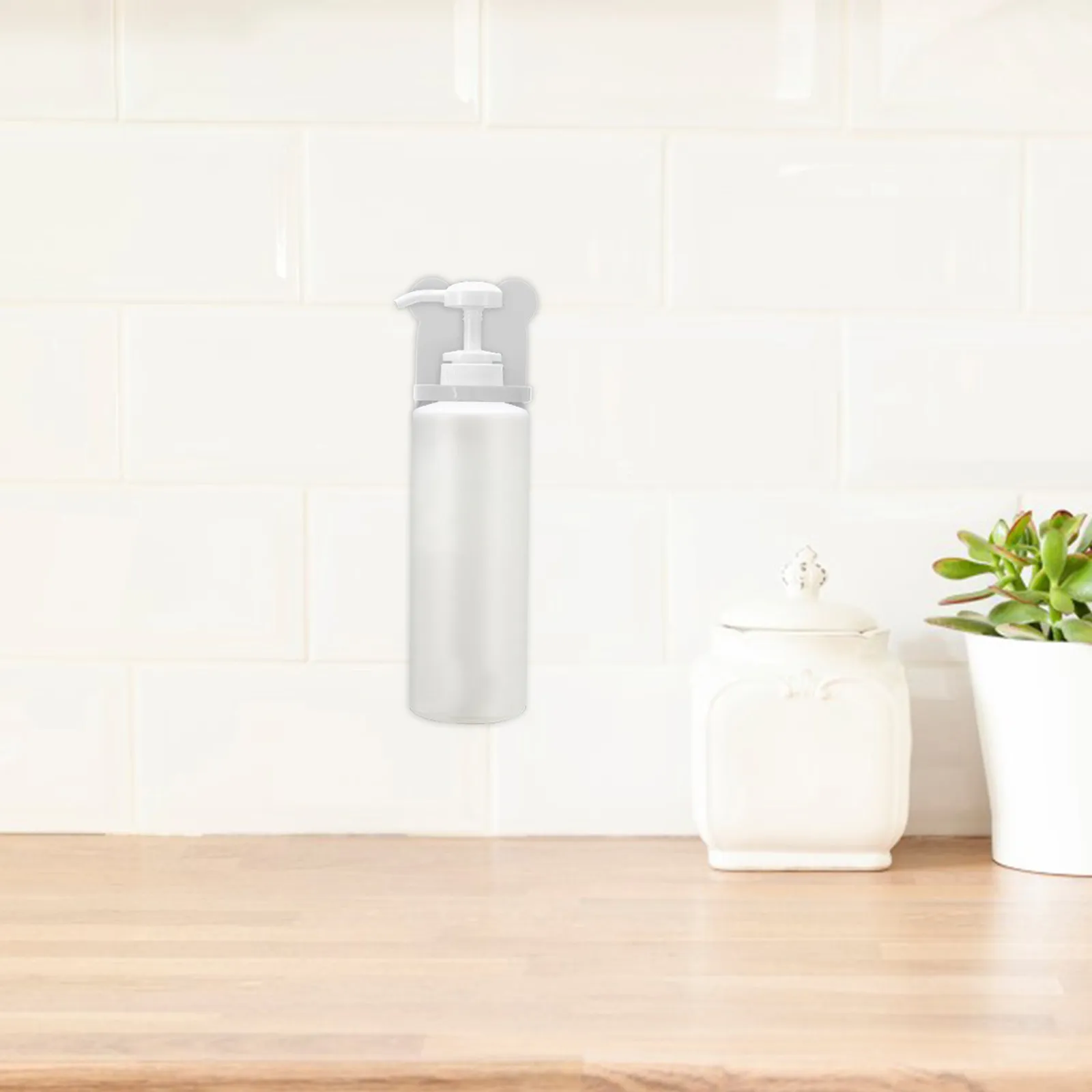 5Pcs Plastic Shower Holder Bathroom Wall Mounted Shampoo Conditioner Bottle Rack Refillable Gel Soap Dispenser