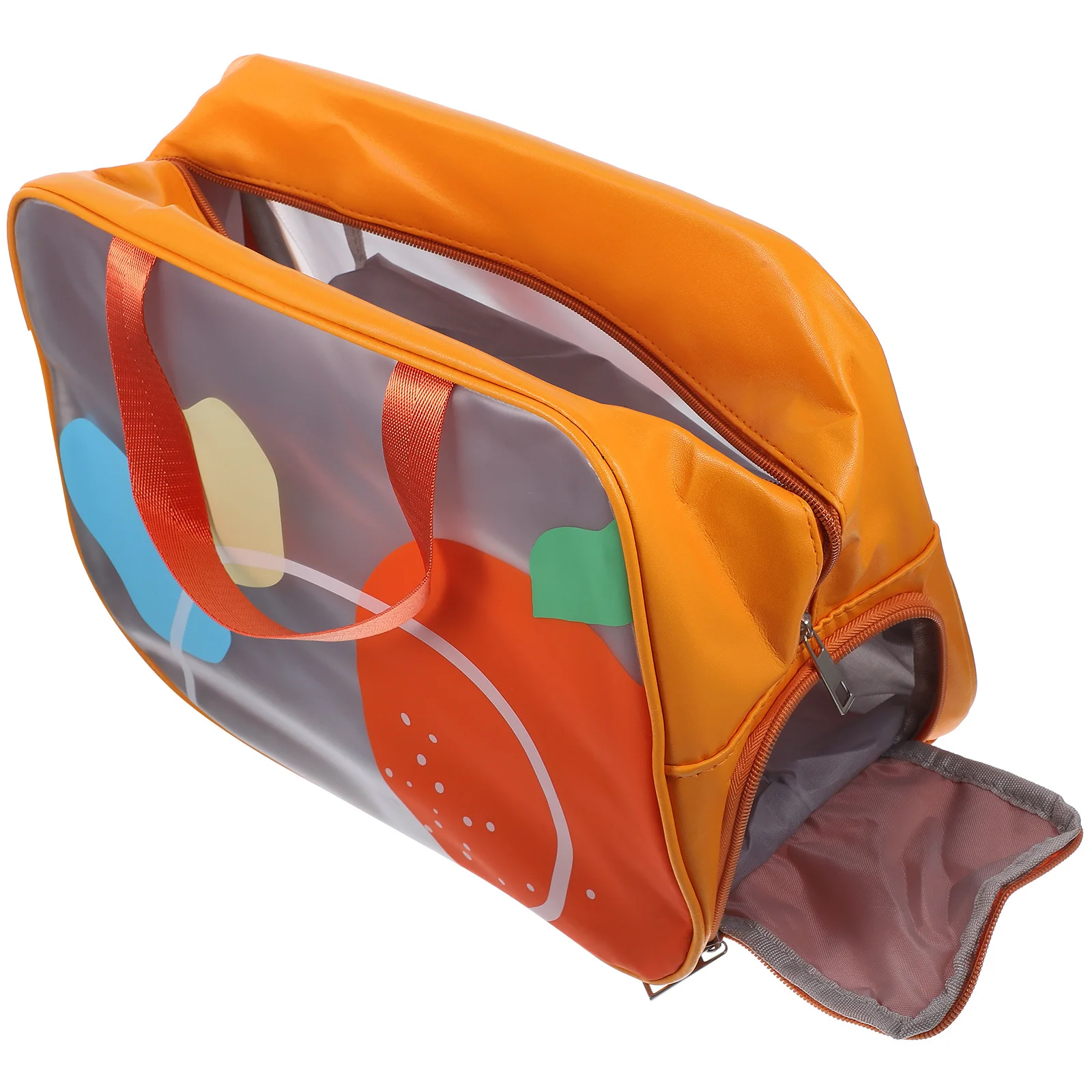 حقيبة شفافة مقاومة للماء لتنظيم مكياج السفر بتصميم مدمج مع حقيبة متعددة الوظائف بسحاب للإغلاق لقضاء عطلة الصالة الرياضية #5