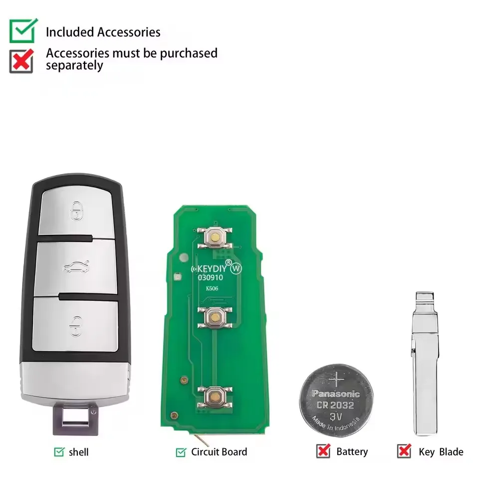 1 Piece KEYDIY ZB37 Universal KD ZB Series Smart Remote Key Multi-functional for Volkswagen Style for KD-X2 KD-MAX