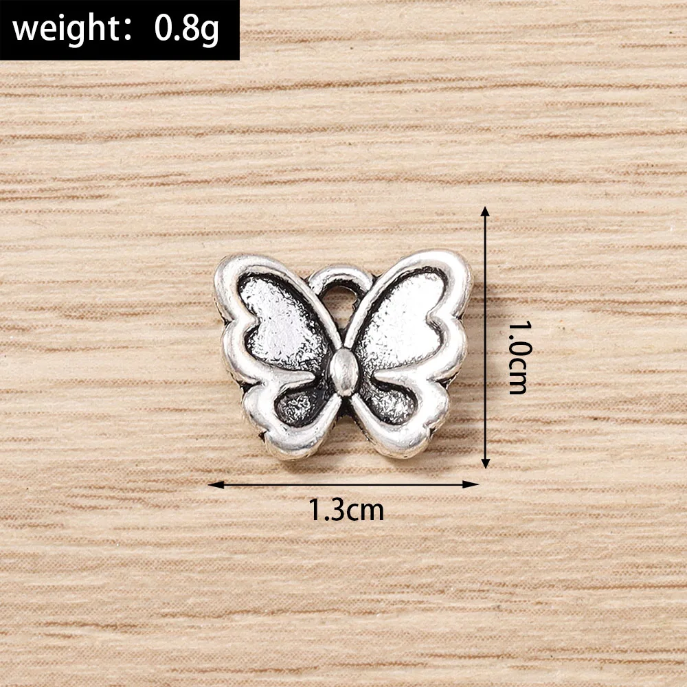 Tusember 30 Stück 10*13mm Metall-Tier-Schmetterlings-Anhänger aus Legierung für DIY-Halsketten, Ohrringe, handgefertigte Schmuckherstellung und Bastelarbeiten – Detail 4