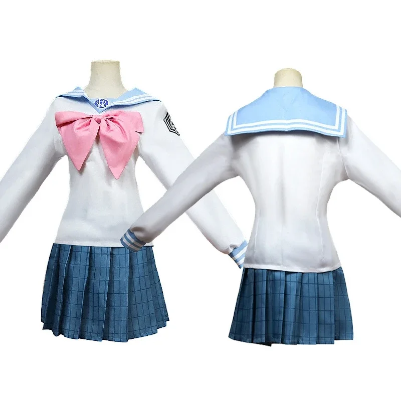 4 PCs anime Danganronpa maizono Sayaka cosplay costume Dangan Ronpa school girl JK uniform skirt set Halloween party Carnival