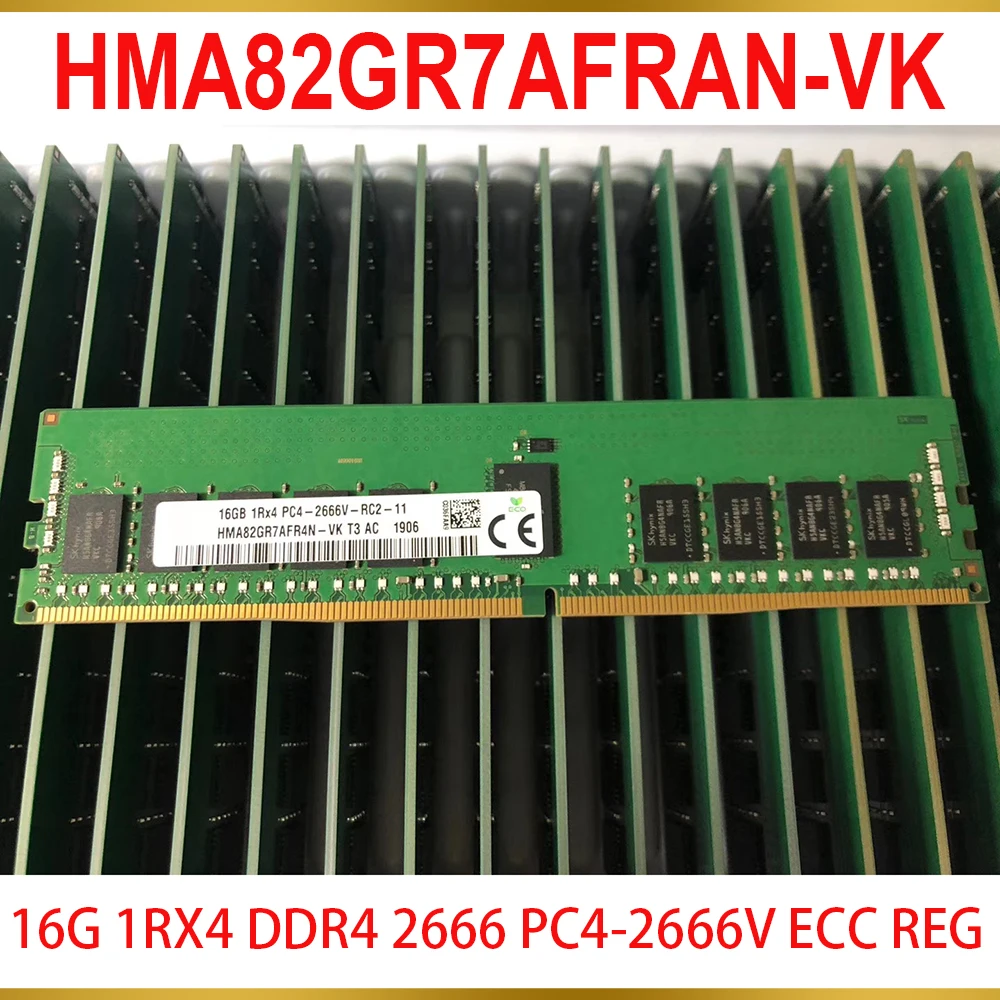 

1 Pcs 16GB 16G 1RX4 DDR4 2666 PC4-2666V ECC REG RAM For SK Hynix Memory HMA82GR7AFRAN-VK