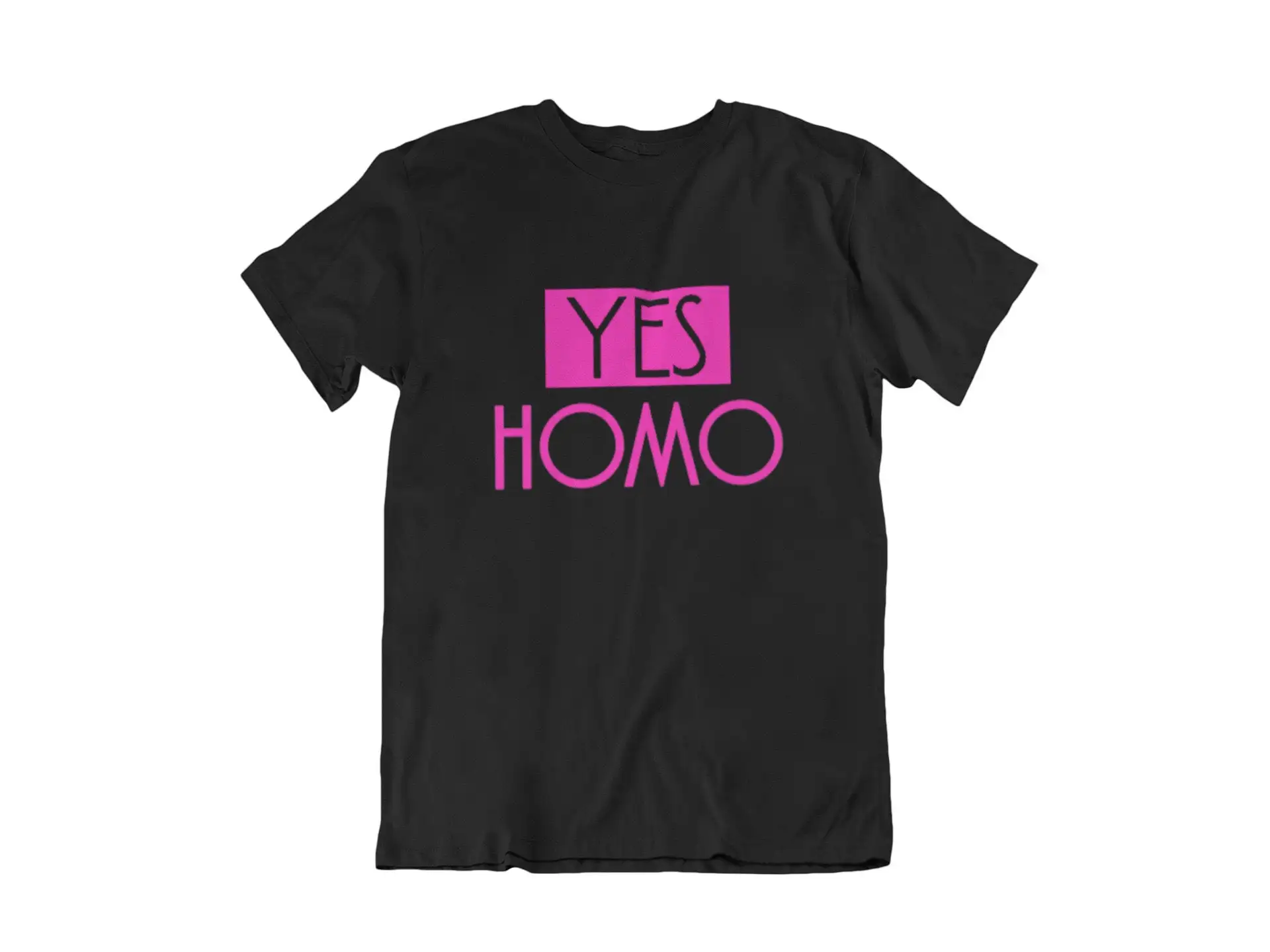 Yes Homo T Shirt Coming Out Gay Pride LGBT LGBTQ Rainbow American Equality