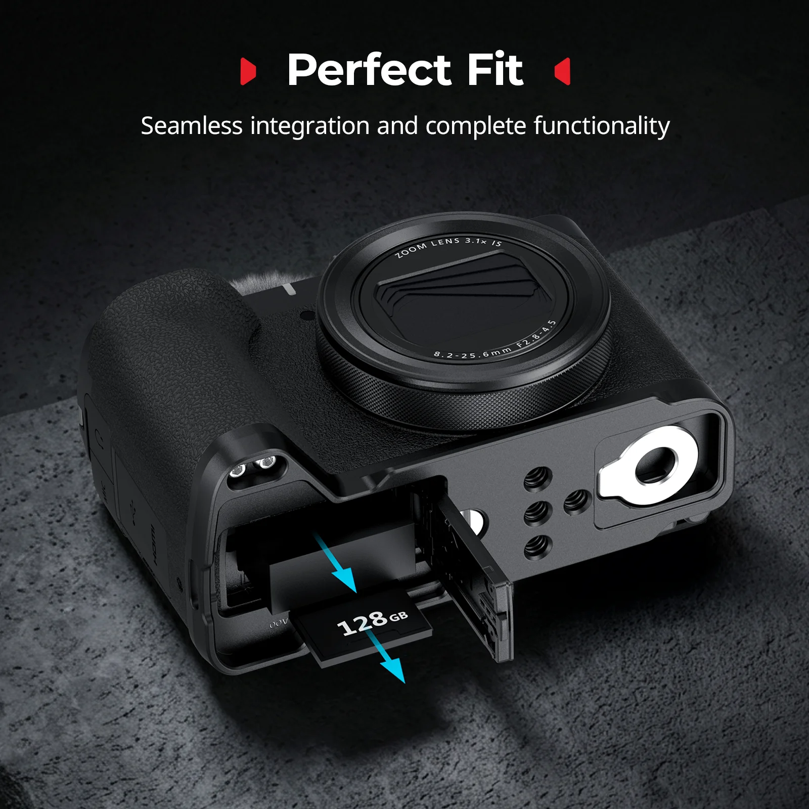 SmallRig L-Shaped Mount Plate with Handle for Canon PowerShot V1, w Furry Windscreen Cold Shoe w Arca-Swiss Quick Release Plate 썸네일 2