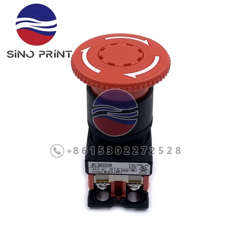 AR22V0R-02R DSP:1051 Electric Push Stop Button Push Button Switch For Shinohara 75 Printing Machinery Parts