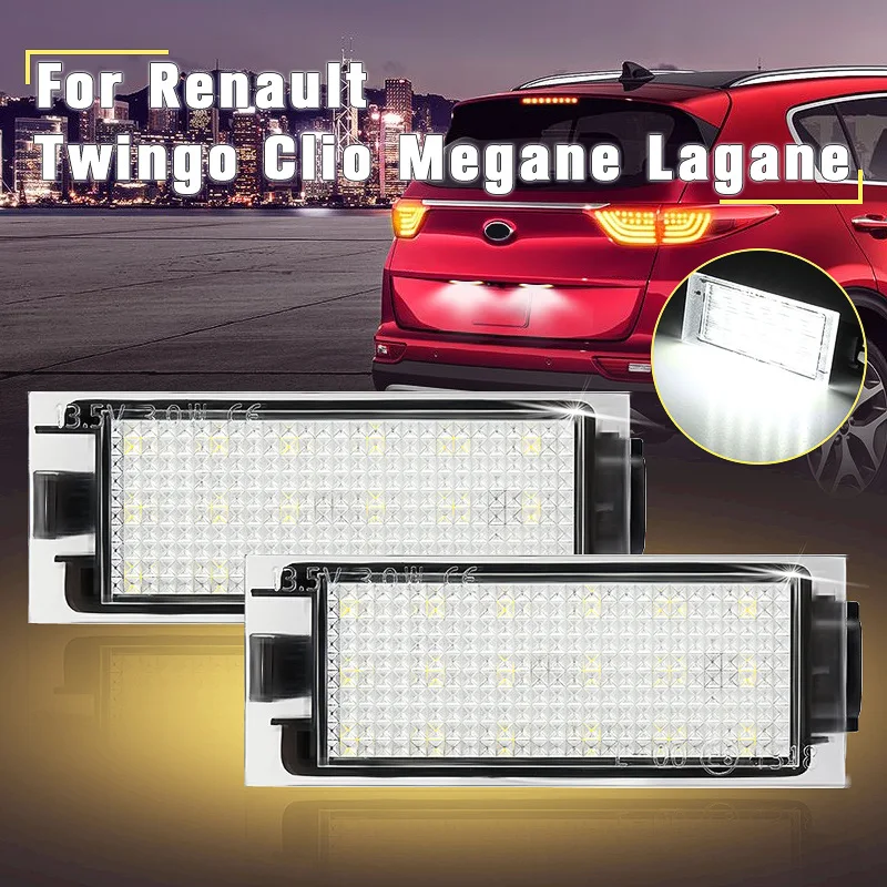 Lámpara de luz de matrícula 12-30V18-SMD para Smart Fortwo 453 Coupe C453 Cabriolet A453 Auto Car duradero