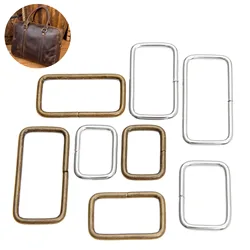 20pcs DIY Metal Thickness Handbag Leather Bag Purse Strap Belt Web Rectangle Square D Ring Buckle Clasp