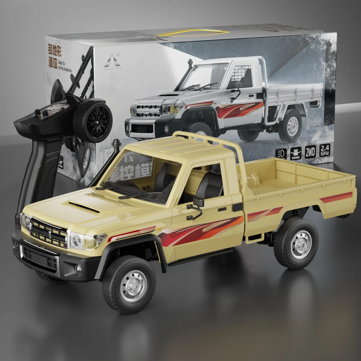 정품 리모컨 픽업 1/14 Rc 트럭, Rc 4x4 Lc79 Rtr 2.4g 4wd 리모컨 픽업 모델 자동차 장난감, 어린이 야외 장난감, 신제품