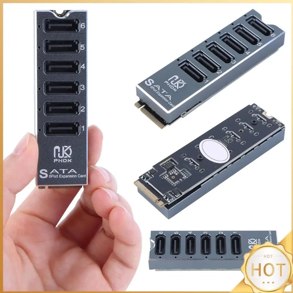 carte-de-conversion-m2-m-key-nvme-vers-6-ports-sata-avec-indicateur-intelligent-carte-d'extension-m2-nvme-vers-6-ports-sata-30-pour-ordinateur-de-bureau