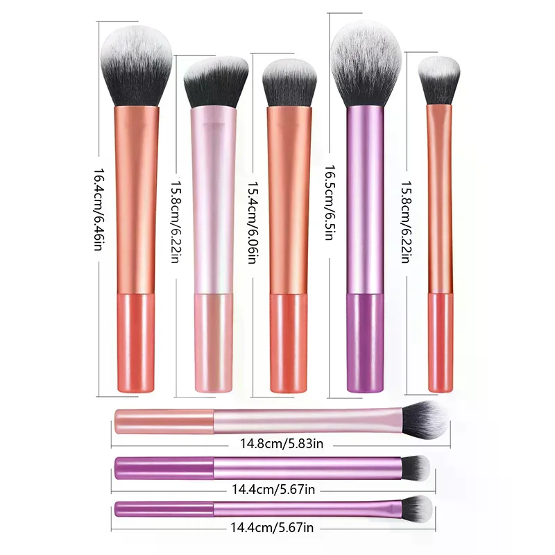 6/7/8/12개 프로 메이크업 브러쉬 세트 아이섀도우 블러셔 루즈 파우더 컨실러 뷰티 브러쉬 여행용 소프트 프리미엄 합성모