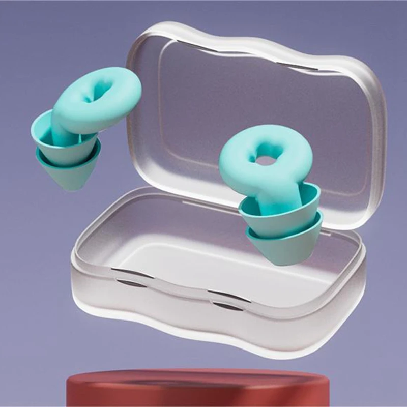 Soft Silicone Ear Plugs para redução de ruído, Ear Plug impermeável para dormir aviões, Sensibilidade ao ruído