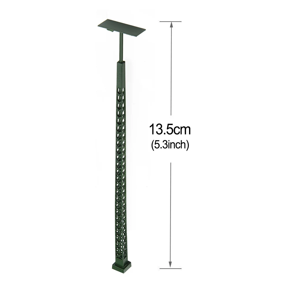 5 szt. Model świateł kolejowych kratownicowy maszt wskaźnik świetlny H0 lekki Model układu budynek miniaturowy zestaw pociąg kolejowy świetlnych
