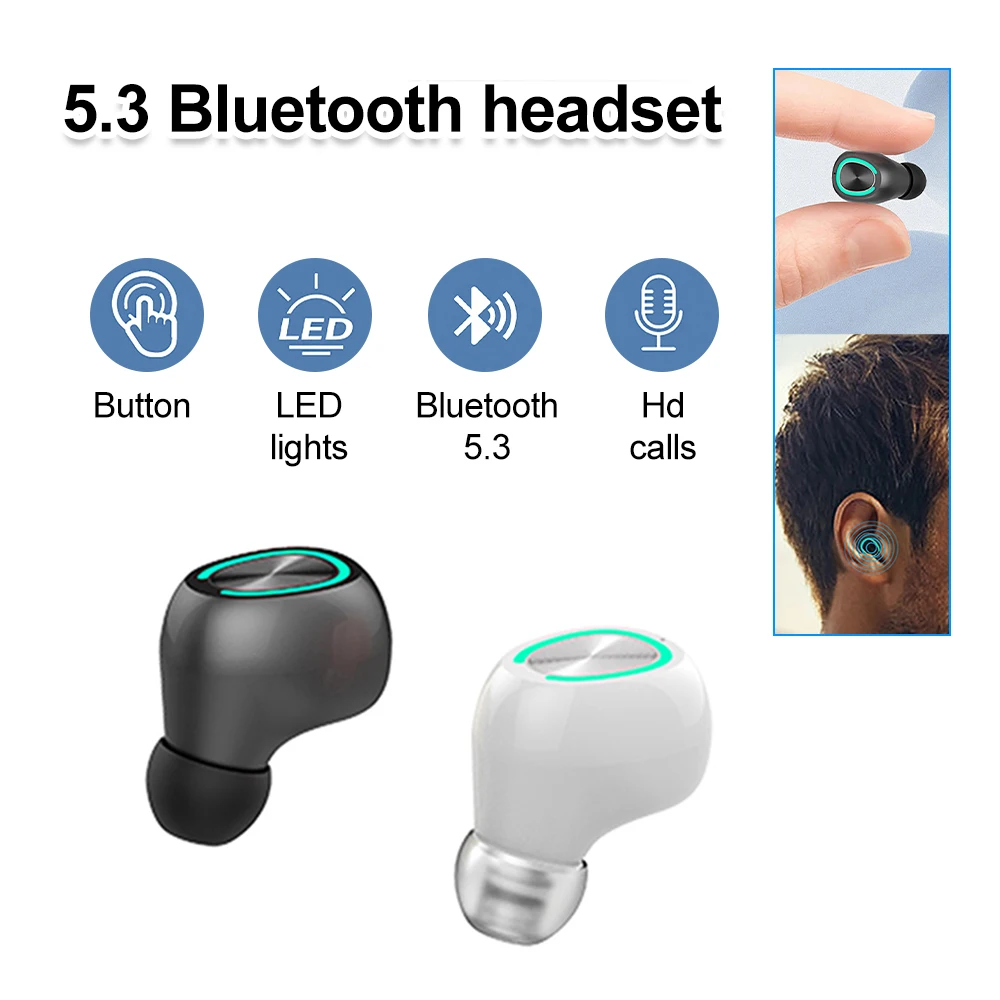 Mini Wireless Earphone Invisible Single Sports Bluetooth Headphone Handsfree For All Phone Earbuds