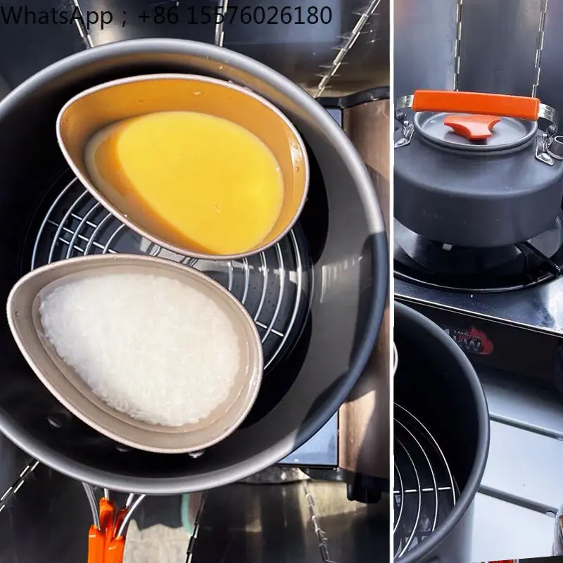 Outdoor Steaming Bowl Camping Picnic Tableware Portable Storage Kitchen Sheila Bowl Steamed Rice Steamed Stewed