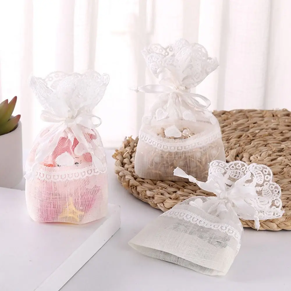 Reusable White Gift Bag Gauze Packing Storage Bag Festival Favor Packaging Bag Wedding