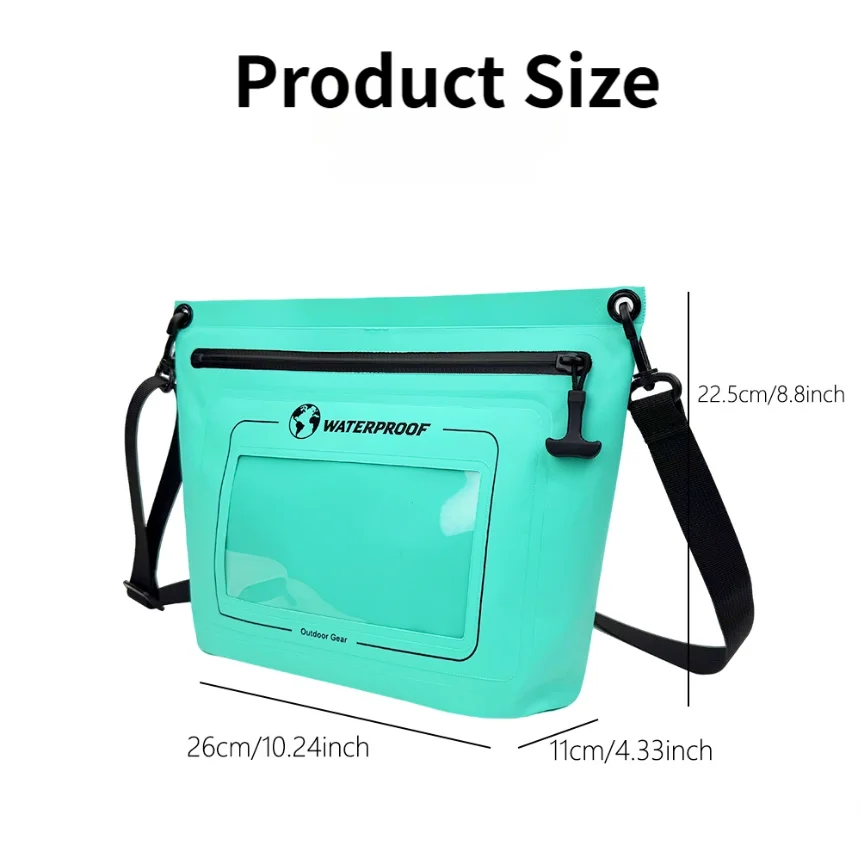 Unisex Waterproof Shoulder Bag IPX7 Airtight Zipper For Swimming Diving Outdoor Sport One-shoulder Bags