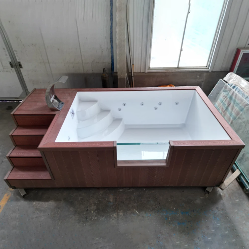 Oval Resin Swimming Pool Built In Steps Family Recreation Above Ground Piscina