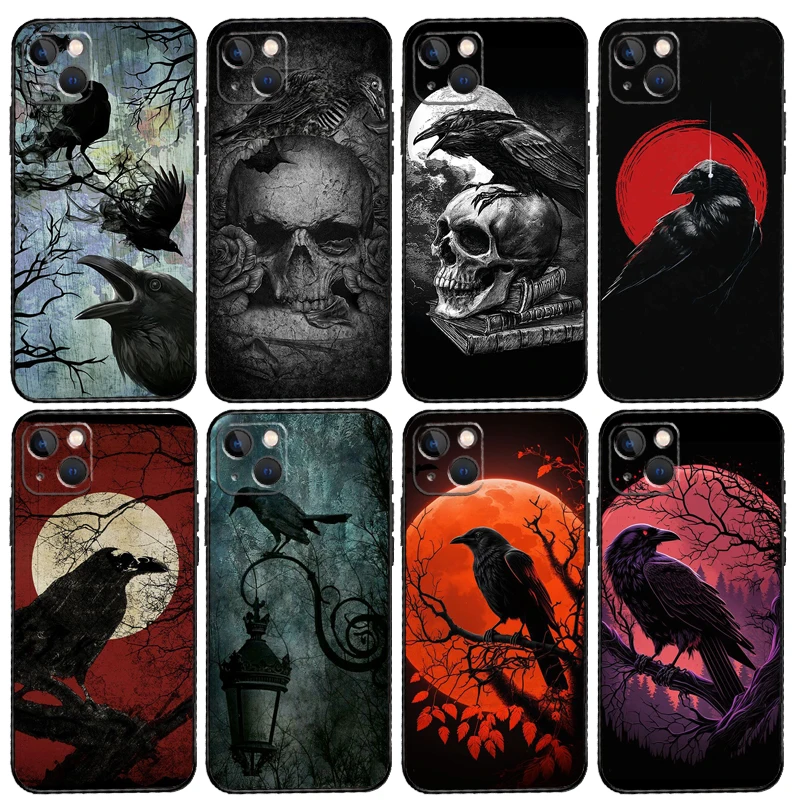 Goth Raven Case For ZTE Nubia Red Magic 10 Air 6 7 6S 7S Pro RedMagic 10S 8S 9S 8 9 10 11 Pro Plus Cover