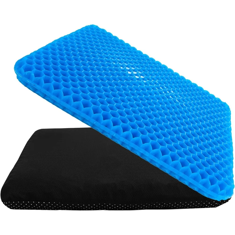

Extra Thick Gel Seat Cushion Breathable Honeycomb Design For Pressure Relief Back Tailbone Pain Home&Office Wheelchair Cars