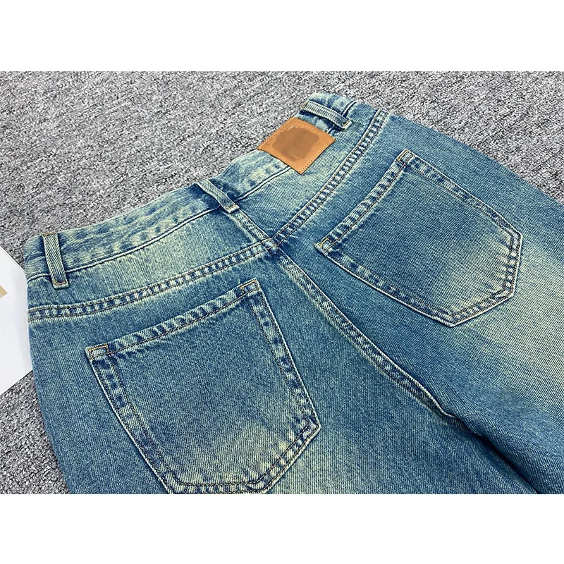 Jenny&Dave Pantaloni in denim svasato slim fit in cotone a vita alta nordici Pantaloni in denim lavati sulla pelle Jeans corti per le donne