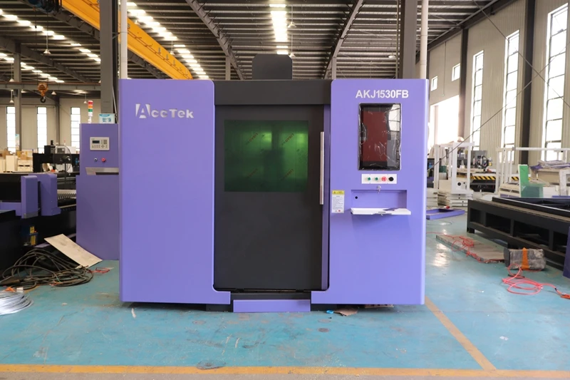 Enclosed Fiber Laser Cutting Machine Cutter for Cut Metal Plate Round Square Rectangle Pipe or Tube U L H Profile Protect Cover