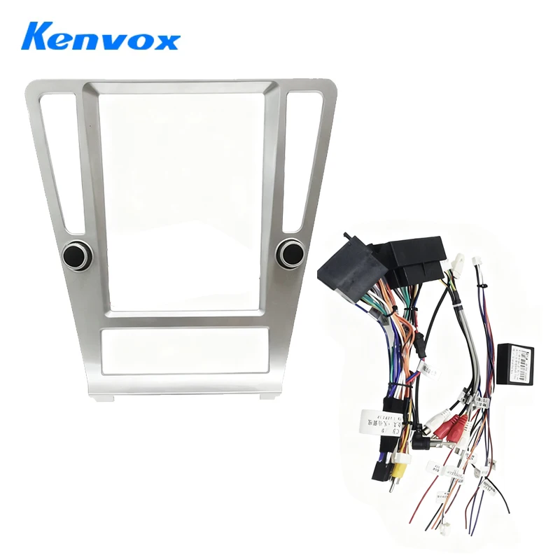 

Kenvox 9.7" Tesla Vertical Screen Car Radio Fascia Frame for Volkswagen Passat B7 Dash Kit Install Panel wire harness Adapter