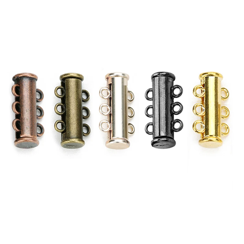 5pcs/lot 2/3/4/5/6/8 Holes Tube Clasps Connector Strong Magnetic Clasps For Bracelet Necklaces Buckle Hook Jewelry Findings