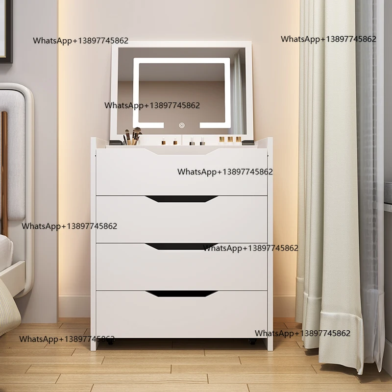 

Peiqi White Storage Vanity Table Bedroom Makeup Mirror Desk Dressing Table Drawers Modern Mesa De Maquillaje L Suite Furniture