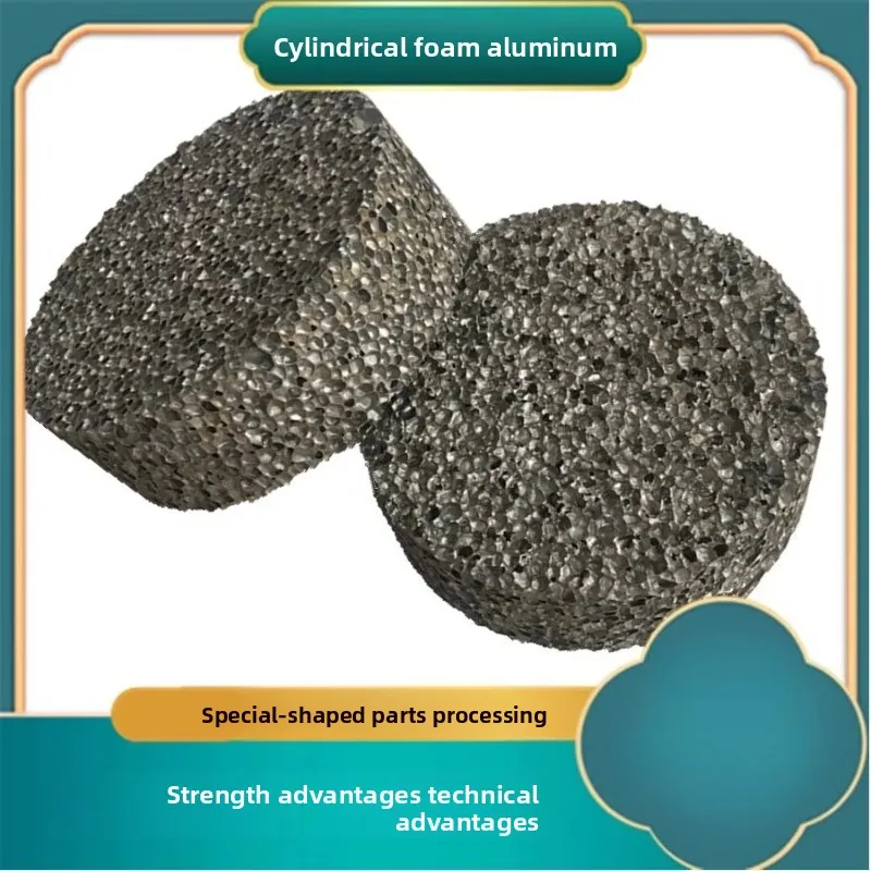 Fireproof Foamed Aluminum Sound Absorption Panel Porous Cylinder Foam Aluminum Special Shape Parts