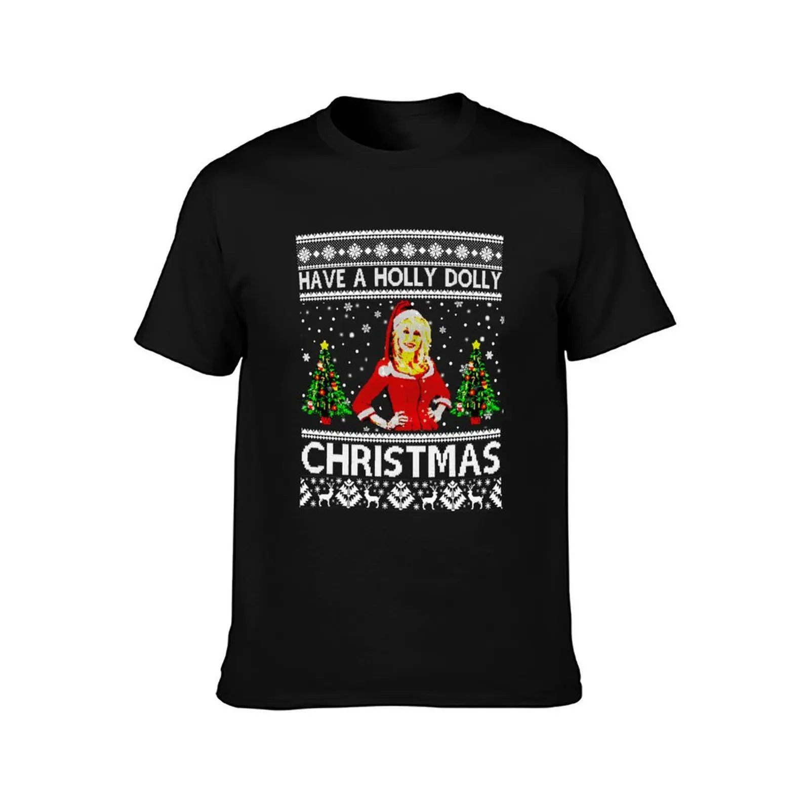Retro Have A Holly Dolly Christmas Parton's Music T-Shirt Summer Casual Cotton Tee Oversized Streetwear Tops Unisex Men Women