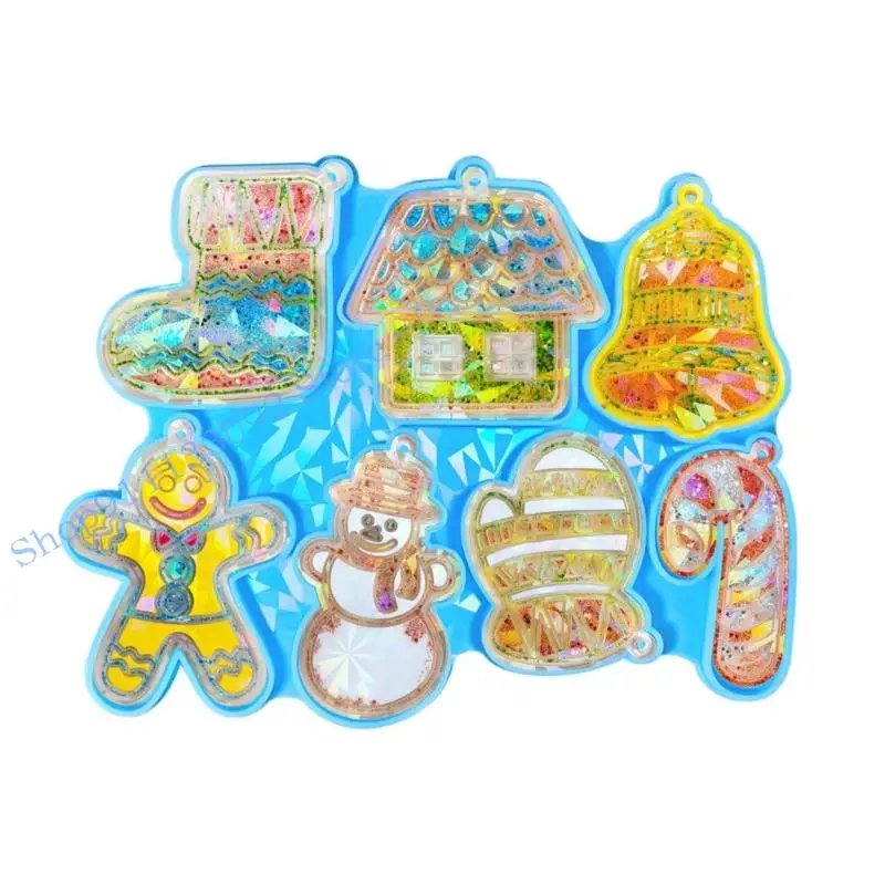 

H9ED House Bells Голографические силиконовые формы для самостоятельных ювелирных украшений для подвесного ожерелья