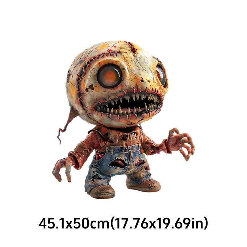 Large Size Sack Head Monster Car Sticker Creative Multi-position Sticker Conceal Paint Wear For Halloween Car Ornament