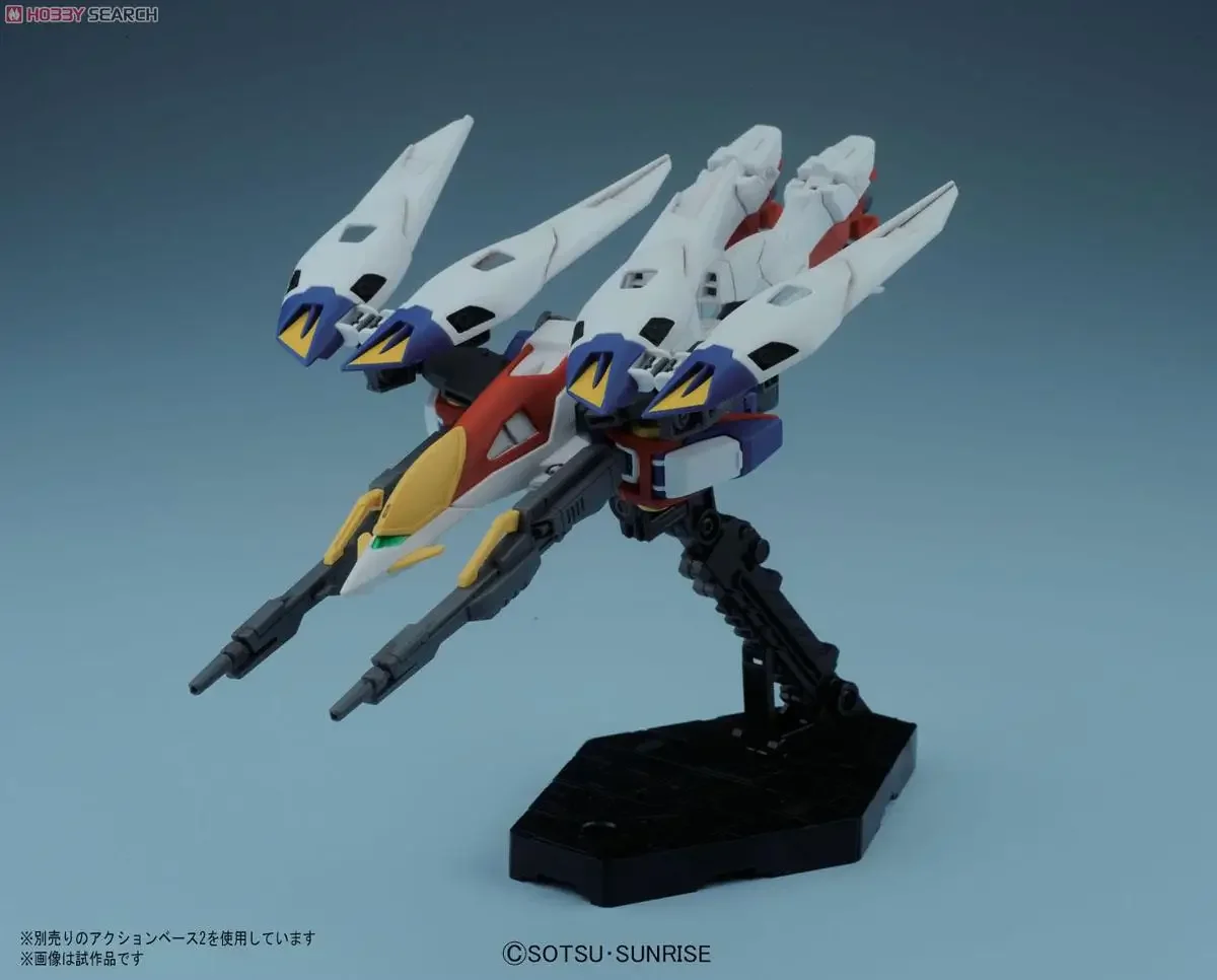 Bandai HG 1/144ชุดสูทมือถือกันดั้มปีก XXXG-00W0กันดั้มเป็นศูนย์อนิเมะต้นฉบับโมเดลของเล่นชุดหุ่นแอคชั่น