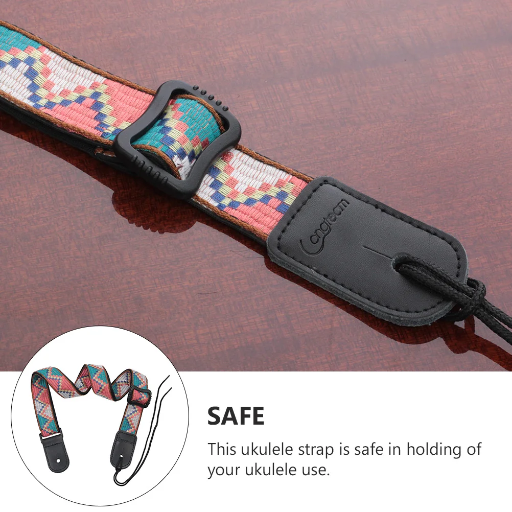 Ukulele Strap Design Fashionable Shoulder Tail Nail Creative Installation Exquisite Belt Woven Nylon Bohemian Style