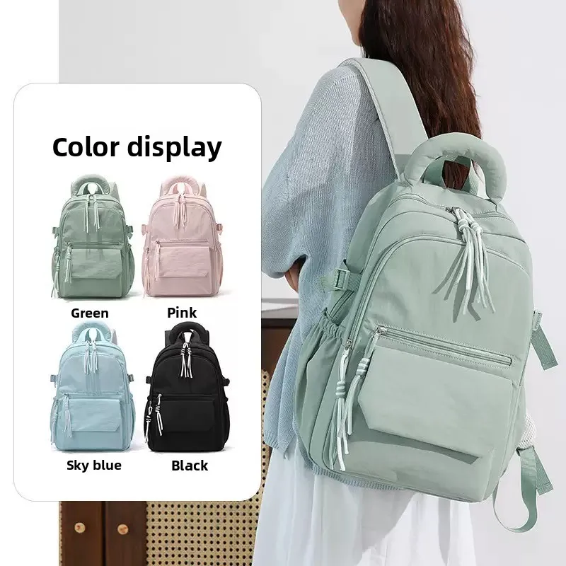 Lightweight Couple Laptop Backpack 13‑15 Inch Large Capacity Minimalist Student Commute Rucksack for Men Women