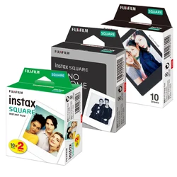 Fujifilm Instax Square White Edge Black Films Photo Paper 10-20 arkuszy do drukarki Instax SQ10 SQ6 SQ1 Instant Camera Share SP-3