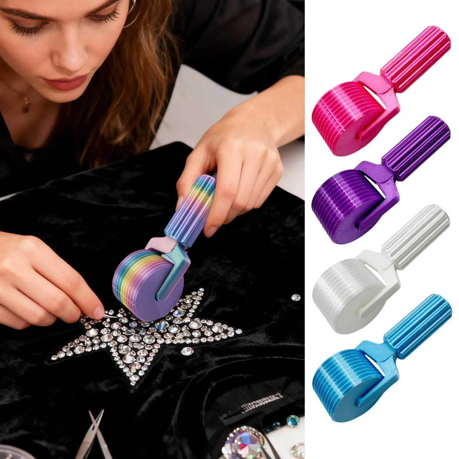 Diamant-Bastelroller, abnehmbare Strass-Kunst-Edelstein-Malwerkzeuge, Siegelwachs, Perlen, Leinwand-Presswerkzeug für Handwerk, einfache Verwendung