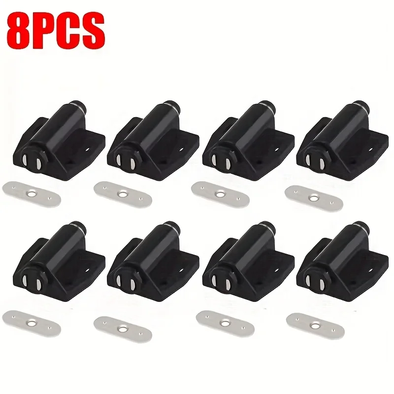 8Pcs Cabinet Rebounder Wardrobe Soft Quiet Closer Kitchen Cupboard Dampers Buffers Drawer Furniture Door Stopper Rebound Device