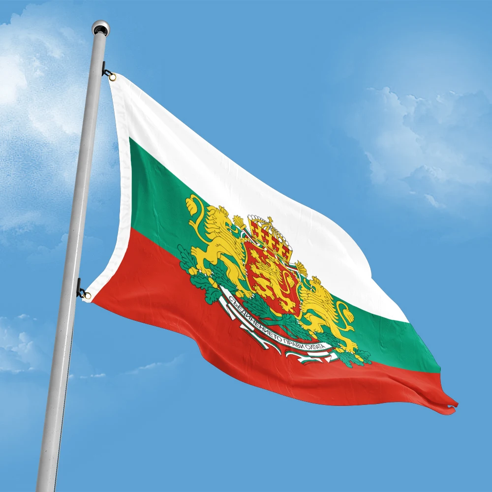 President of Bulgaria Flag 3ft x 5ft Polyester Banner Flying 90* 150cm Double Penetration Custom Outdoor Indoor Double Stitching