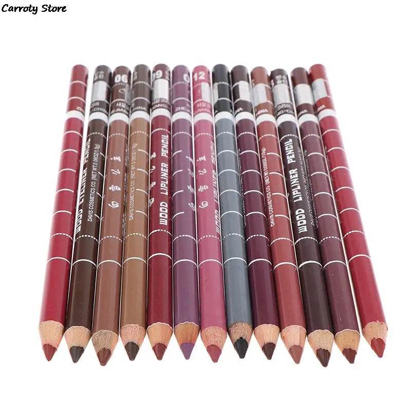 Professional Wood Lip liner Waterproof Lady Charming Lip Liner Soft Pencil Makeup Women\'s Long Lasting Cosmetic Tool 28Color