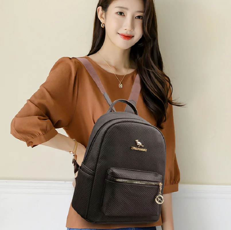 Tas Ransel Kulit Fashion Terbaru 2025 Tas Selempang Wanita Kasual Kapasitas Besar Tas Tote Tas Sekolah Tas Ransel Crossbody
