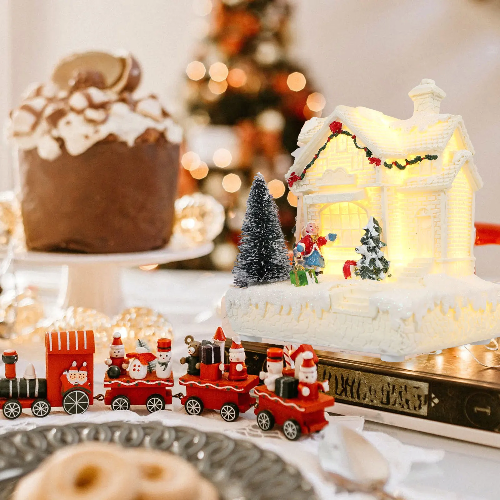 

Mini Christmas Shaped Decor Festive Desktop Ornament For Xmas Shaped Decor Home Office Xmas Party Decoration Gift Small