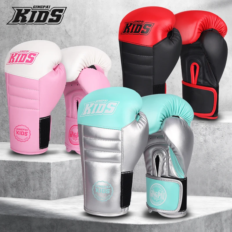 Hot Sale 6oz Kids Children Kickboxing Kick Training Punching Sports Fighting Golves Boxing Glove Hand Protector Guantes De Boxeo