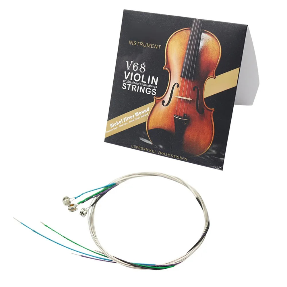 Stainless Steel Wire Violin Strings Set Mixed Colors Fiddle Strings Full Set Full Set Violin String For Fiddle Performance