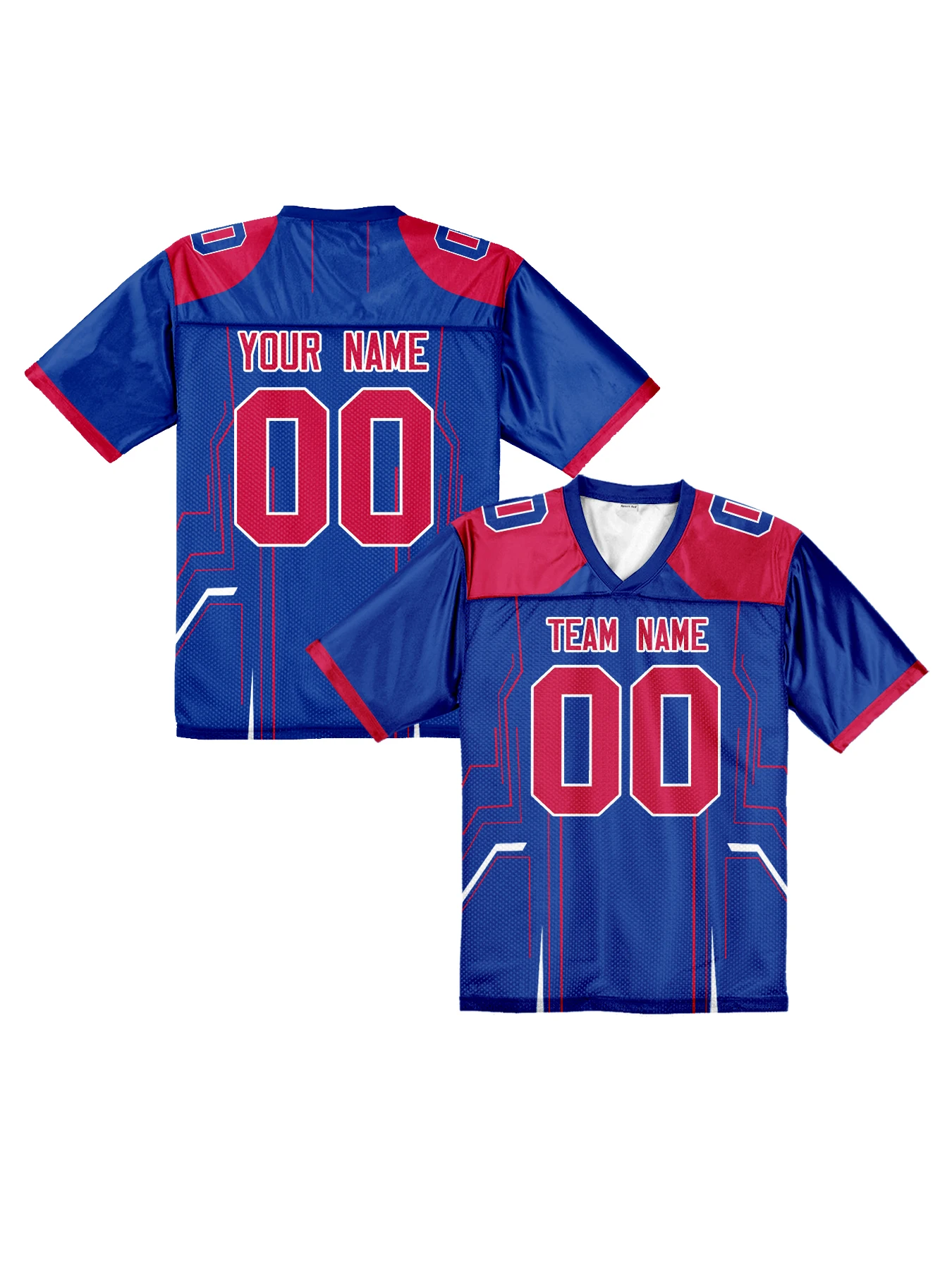 

Custom American Football Jersey for Adults & Youth Personalized Football Tops with Name Number Breathable Quick Dry Sports Shirt