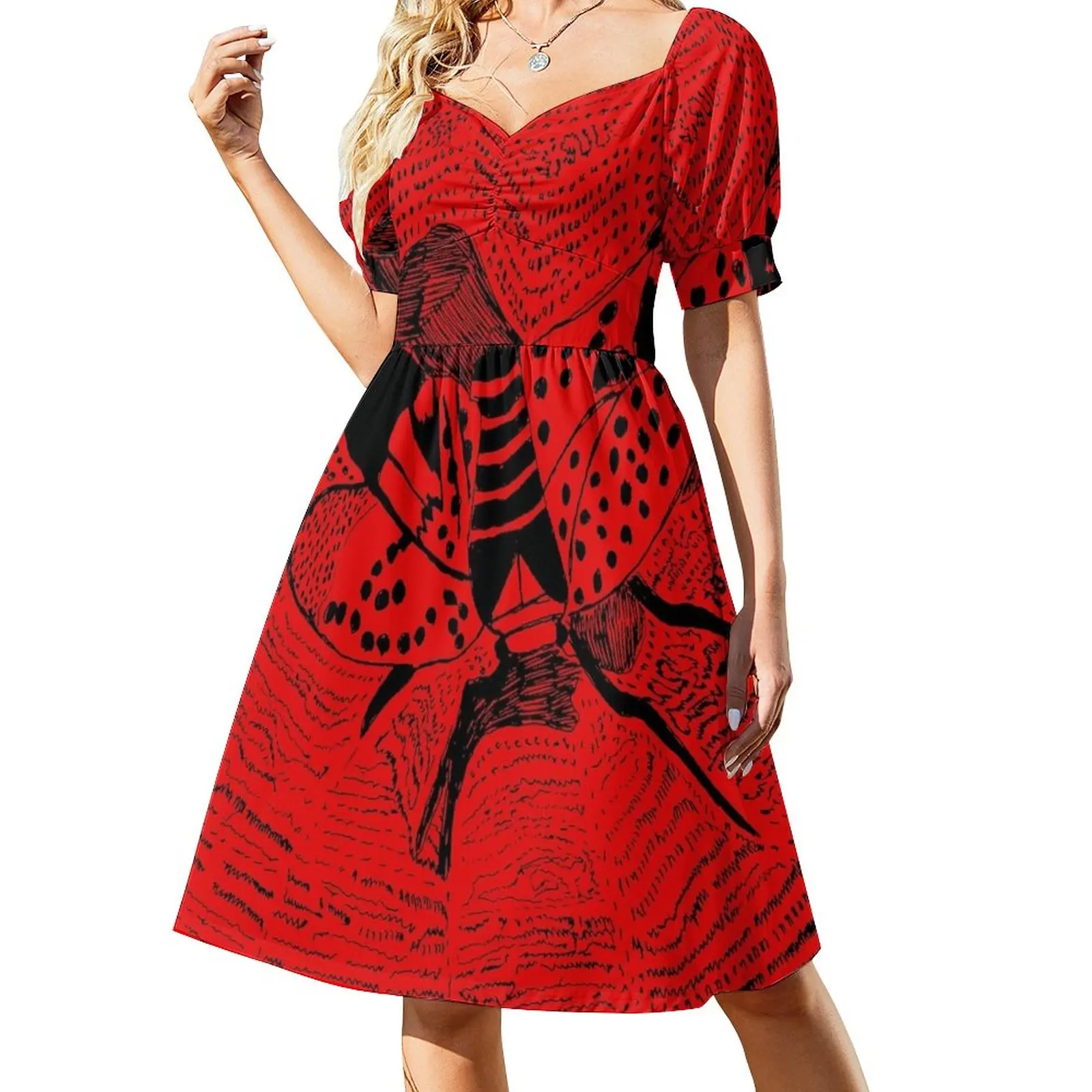 

Boonie Groove Spotted Lanternfly Design Dress Summer skirt dresses for womens